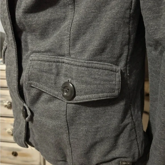 Roots Women's Charcoal Utility Jacket small #casual - Picture 4 of 10